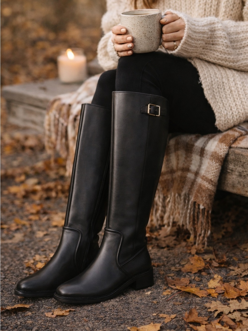 Cole Haan Silvana Tall Riding Boots – Black Leather, NIB, Multiple Sizes Avail